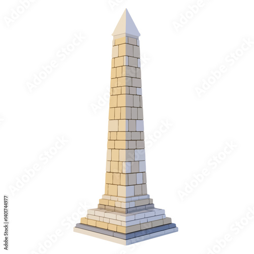 a Obelisk , vector silhouette illustration, isolated white background