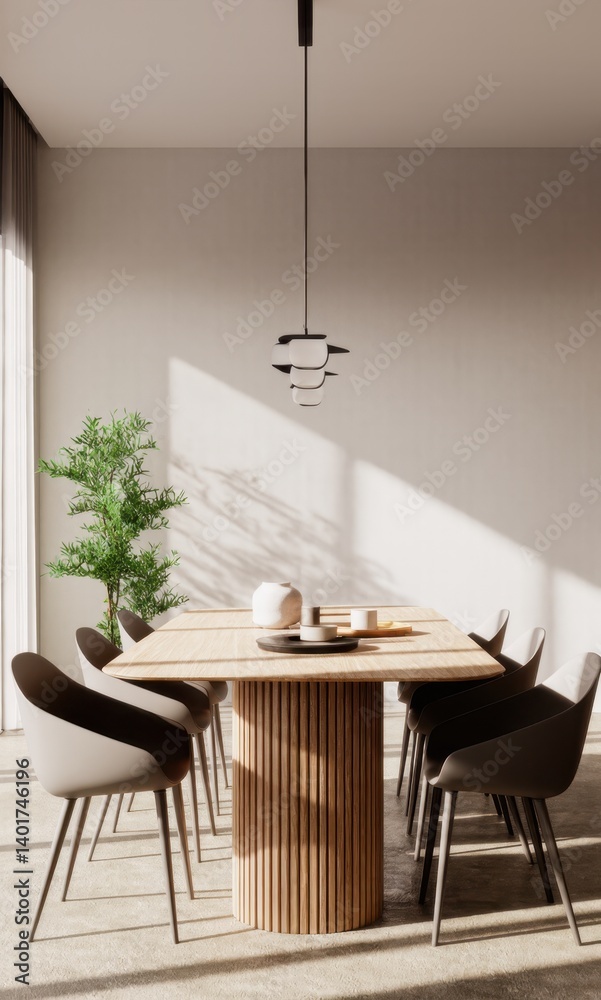 Fototapeta premium Professional corporate boardroom in widescreen view with modern interior touches