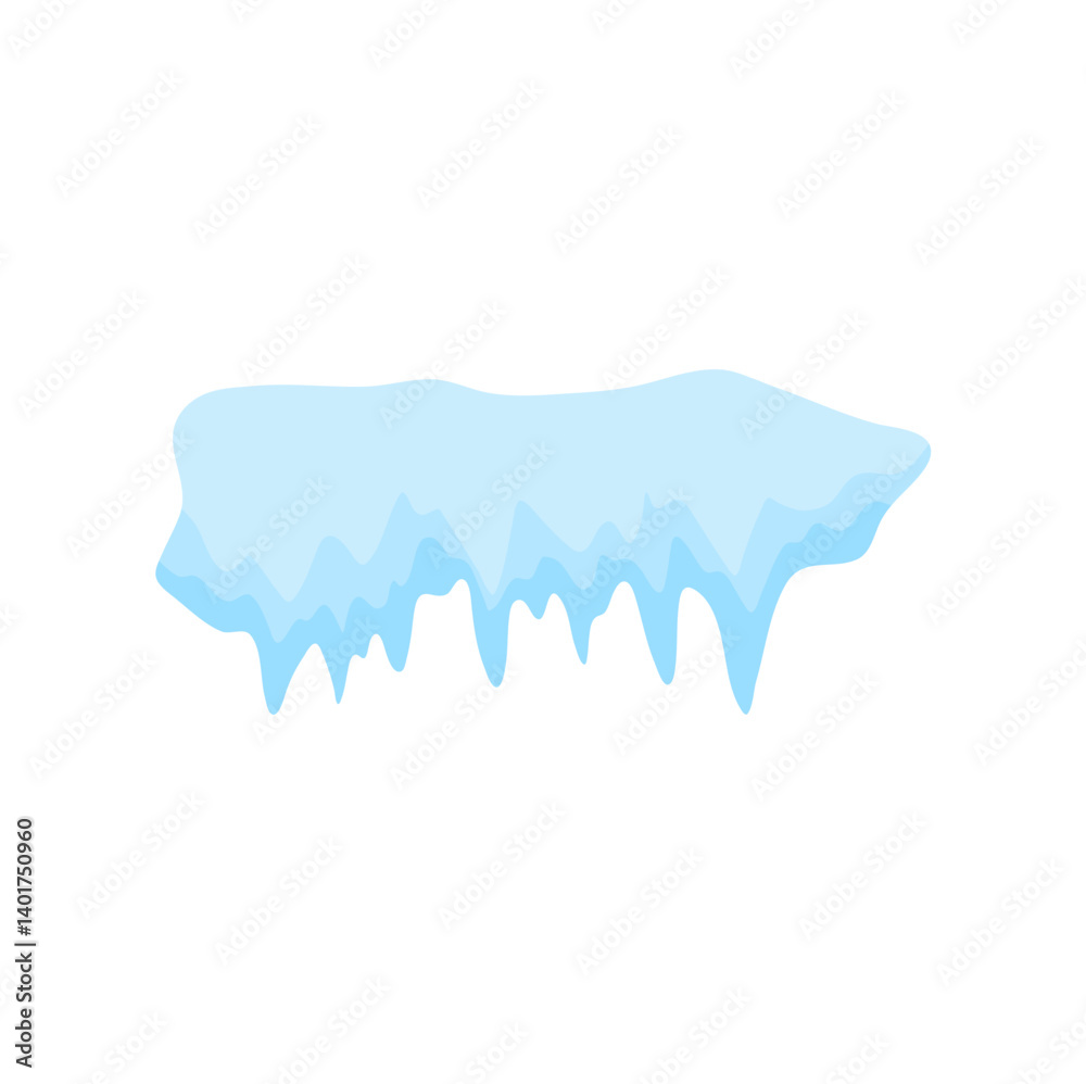 Fototapeta premium Snow ice caps vector illustration 