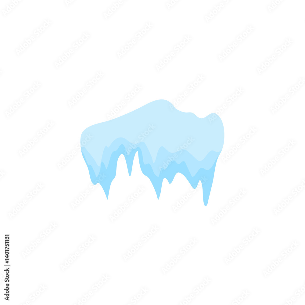 Fototapeta premium Snow ice caps vector illustration 