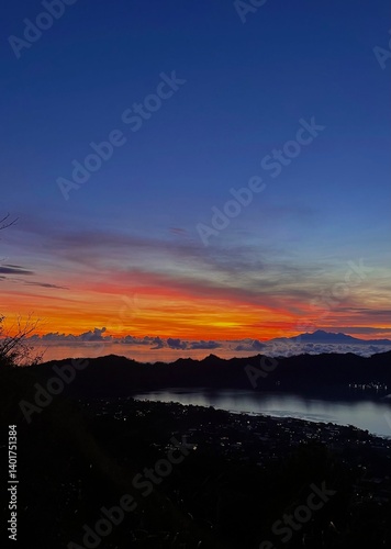 sunset in the mountains