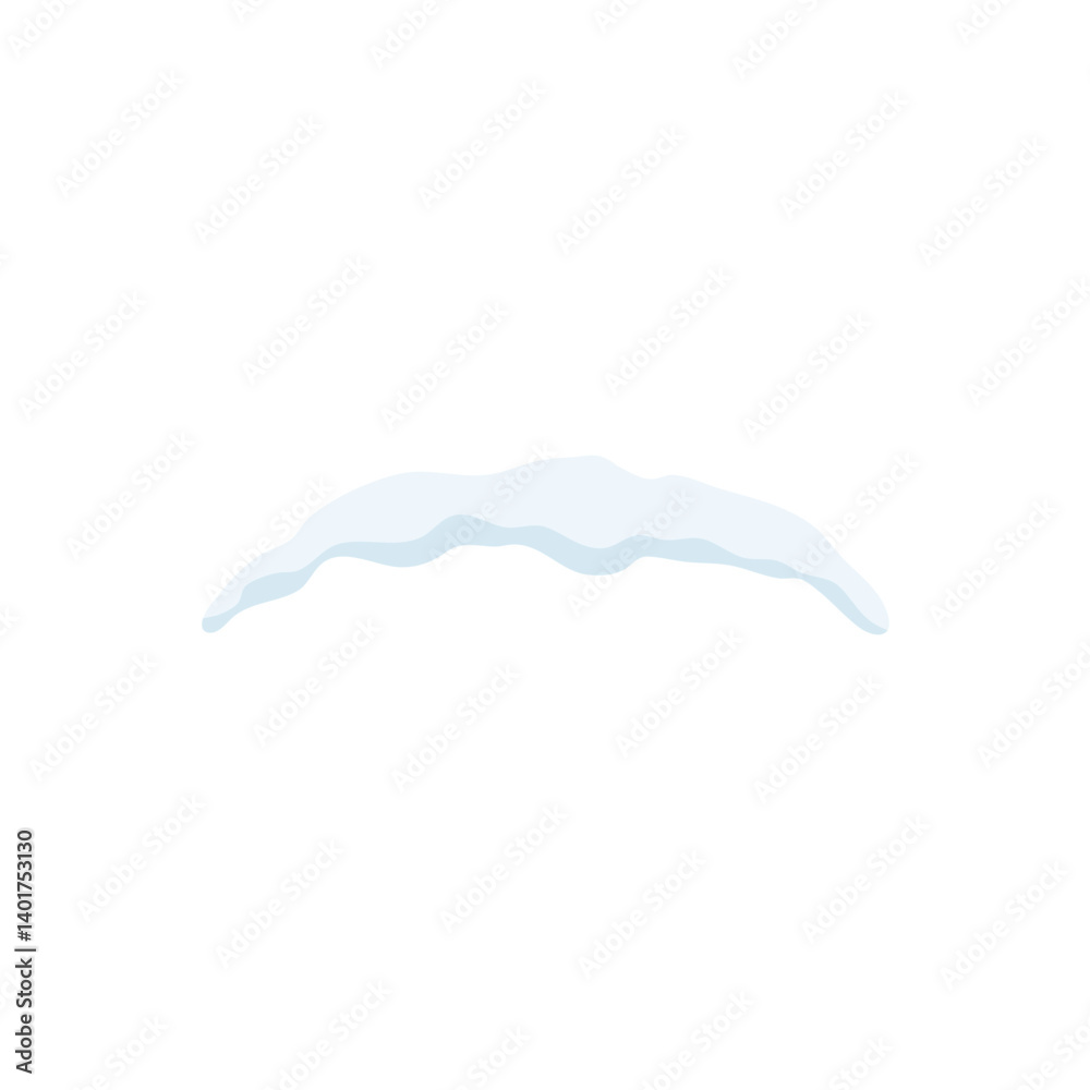 Snow caps. Snowdrifts and icicles, ice cap winter decoration. Winter snowy design elements Snow caps. Snowdrifts and icicles, ice cap winter decoration. Winter snowy design elements