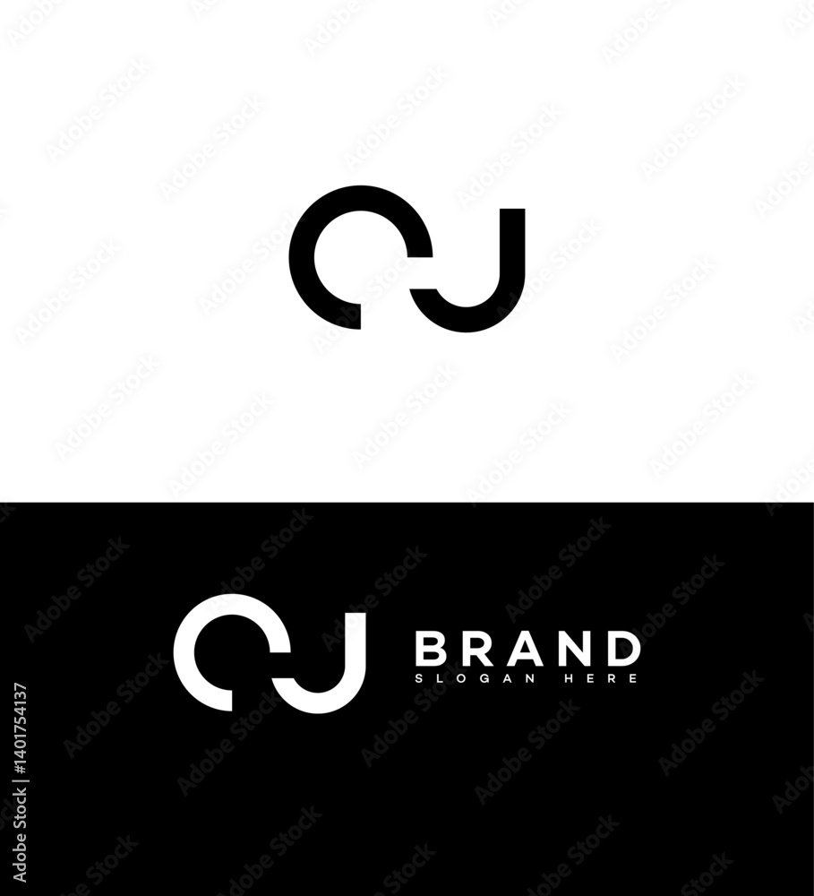 Modern Monogram CJ Logo Design Brand Identity, Minimalist, Intertwined, Elegant, Stylish Modern Monogram CJ Logo Design Brand Identity, Minimalist, Intertwined, Elegant, Stylish