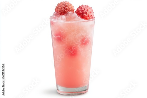 Wallpaper Mural A glass with pink beverage isolated on white background Torontodigital.ca