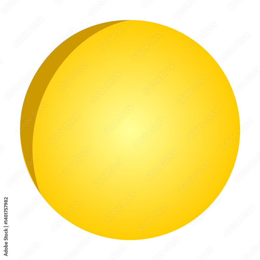 Radiant Yellow Sphere with Subtle Gradient and Shadow on White Backdrop Radiant Yellow Sphere with Subtle Gradient and Shadow on White Backdrop