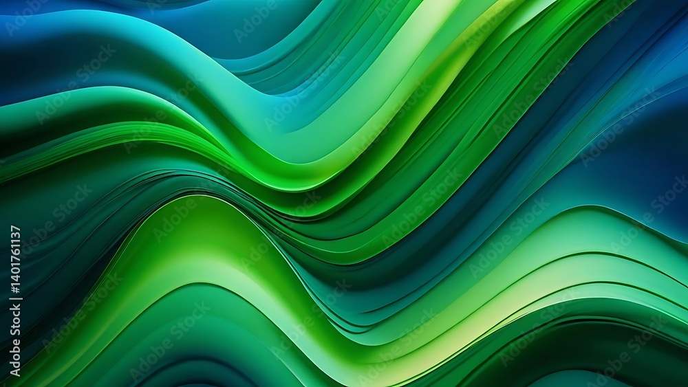 Abstract Green Blue Wave Background Abstract Green Blue Wave Background