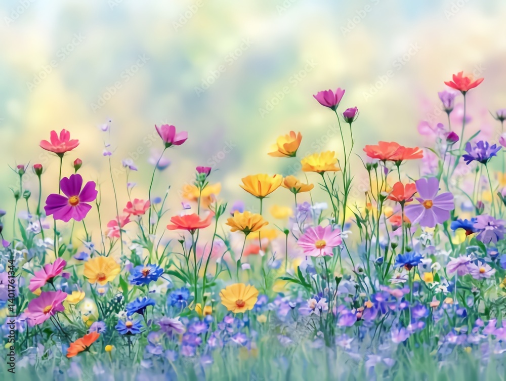 Colorful Wildflower Field Colorful Wildflower Field