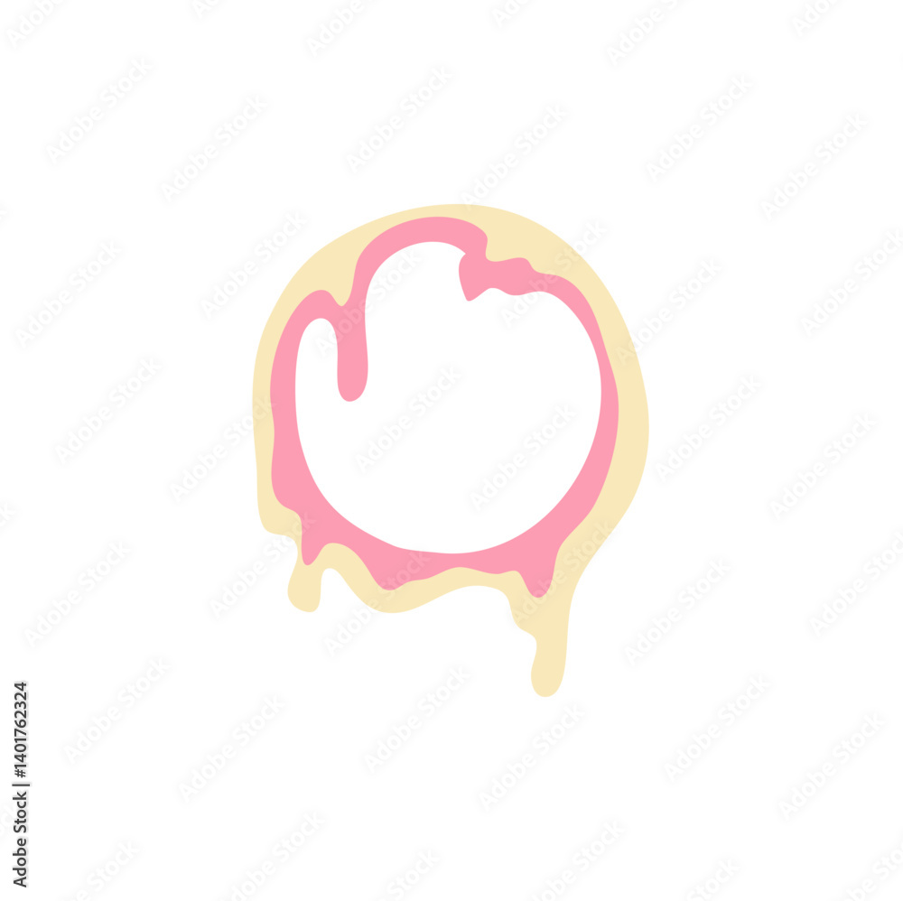 Vanilla milk and strawberry ice cream melted Vanilla milk and strawberry ice cream melted