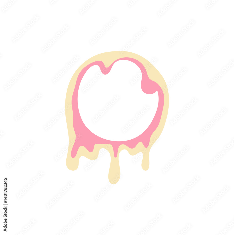 Vanilla milk and strawberry ice cream melted Vanilla milk and strawberry ice cream melted