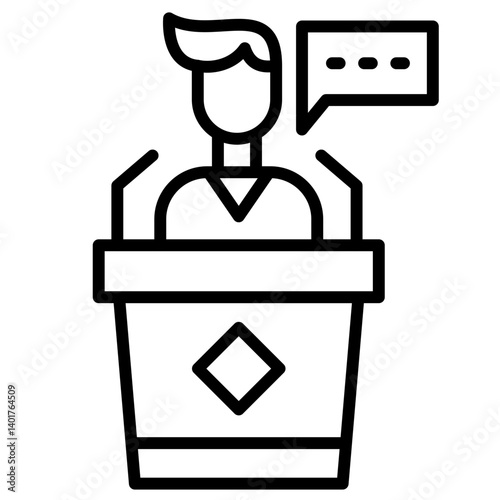 Public Speaking outline icon