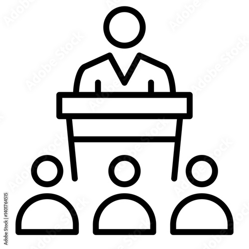 Public Speaking outline icon