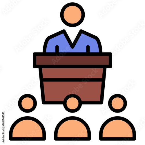 Public Speaking illustration icon