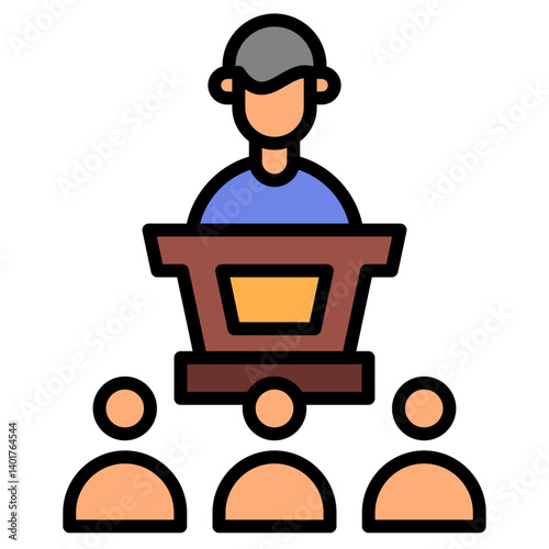 Public Speaking illustration icon