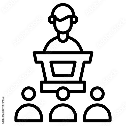 Public Speaking outline icon