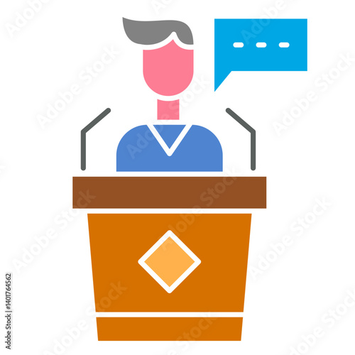 Public Speaking illustration icon