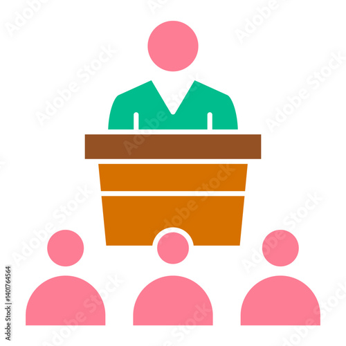 Public Speaking illustration icon