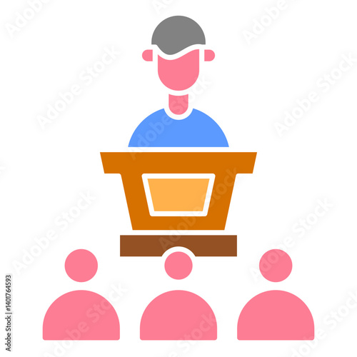 Public Speaking illustration icon