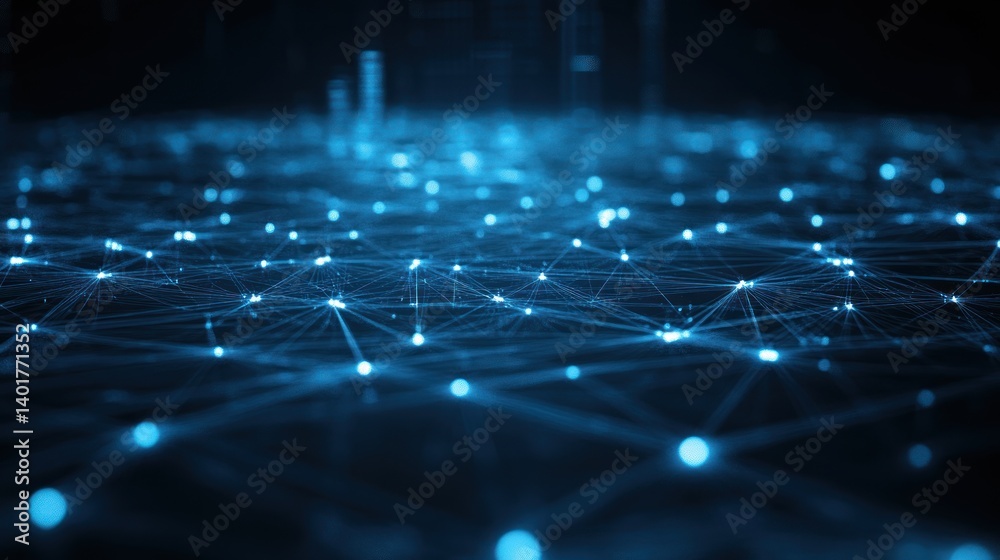 Obraz premium Abstract Network of Data Points