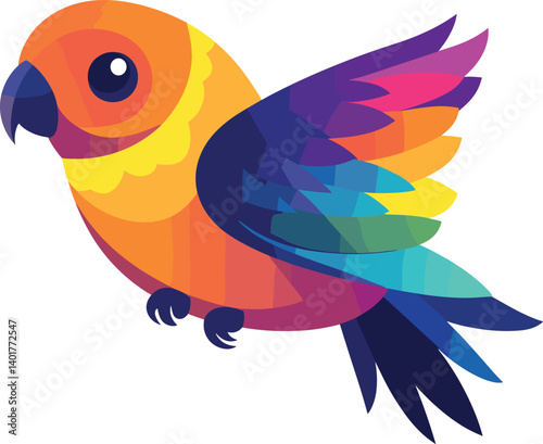 vector illustration of a parrot