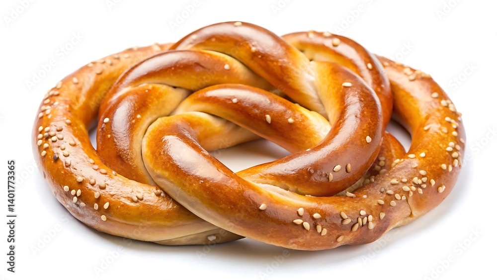 Fototapeta premium Golden Braided Pretzel Ring