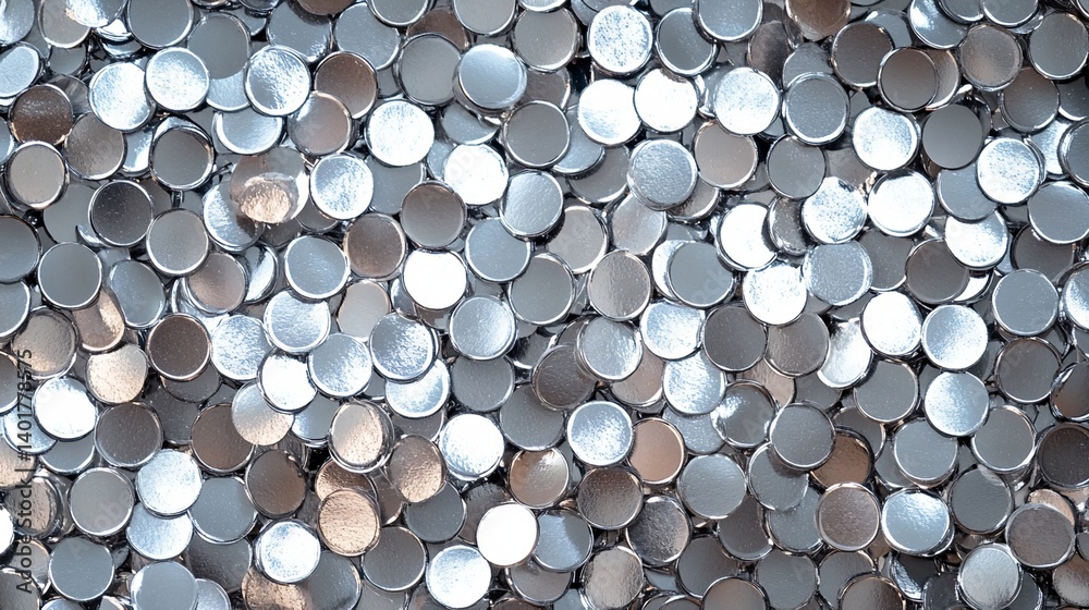 Pile of Silver Circular Discs Pile of Silver Circular Discs