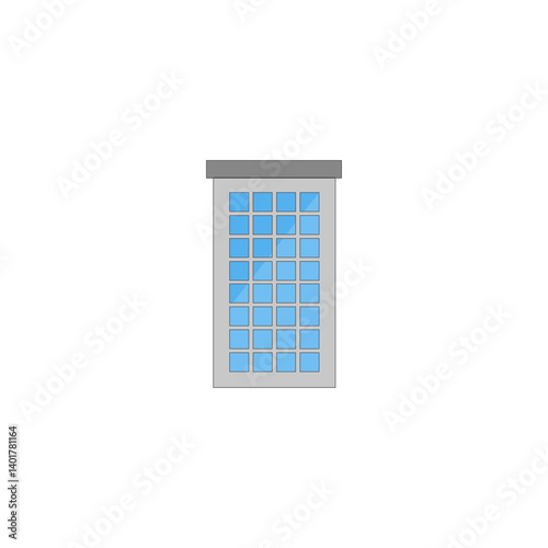 City building isolated on white background