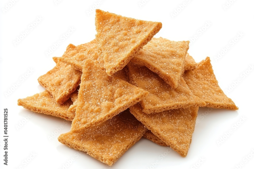 Pile of triangular crackers Pile of triangular crackers