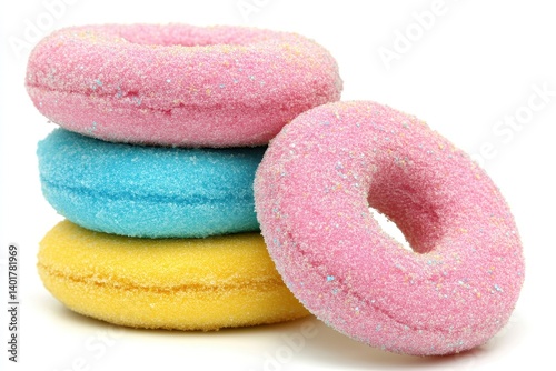 Colorful Stacked Doughnuts