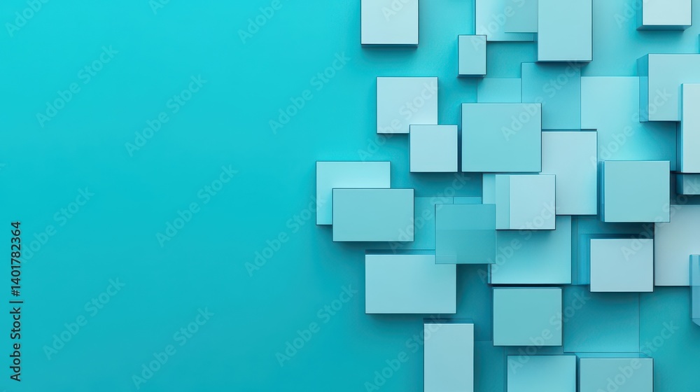 Vibrant Blue Background Featuring Geometric Squares in Varying Sizes and Shades Creating a Modern Abstract Art Composition with Dynamic Energy Vibrant Blue Background Featuring Geometric Squares in Varying Sizes and Shades Creating a Modern Abstract Art Composition with Dynamic Energy