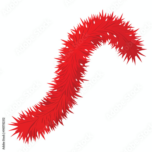 Christmas tinsel isolated on white background