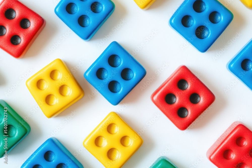 Colorful square building blocks Colorful square building blocks