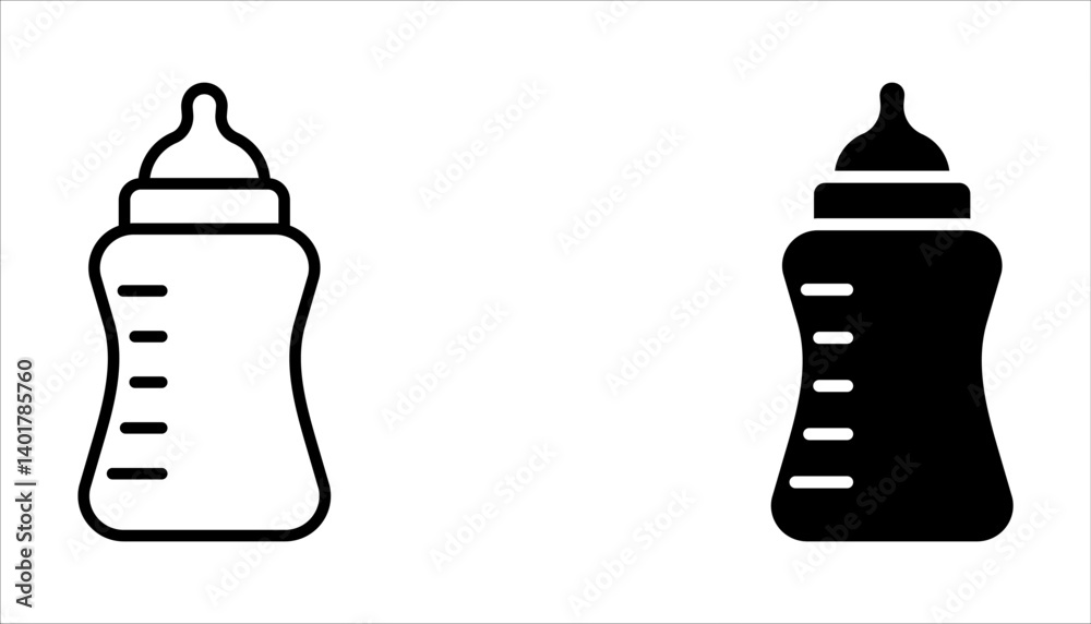 Fototapeta premium Baby bottle icon set. for mobile concept and web design. vector illustration on a white background.