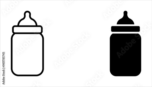 Baby bottle icon set. for mobile concept and web design. vector illustration on a white background.