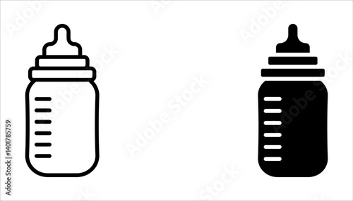 Baby bottle icon set. for mobile concept and web design. vector illustration on a white background.