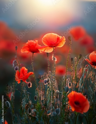 poppy flowers in the field