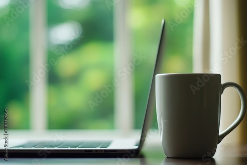 Obraz na płótnie workspace with laptop w salonie