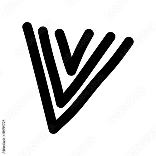 V shape graphic resource