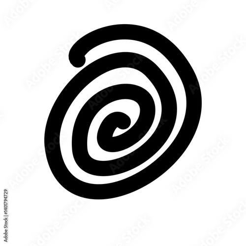 Swirly spiral silhouette