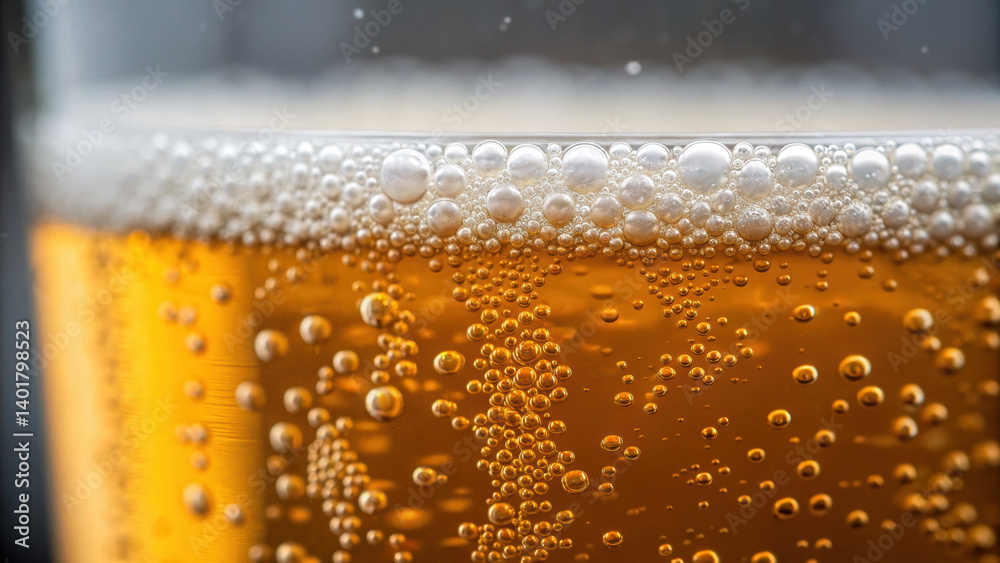 Craft beer manufacturing showcases intricate bubbles rising in glass, highlighting refreshing nature of this beloved beverage Craft beer manufacturing showcases intricate bubbles rising in glass, highlighting refreshing nature of this beloved beverage