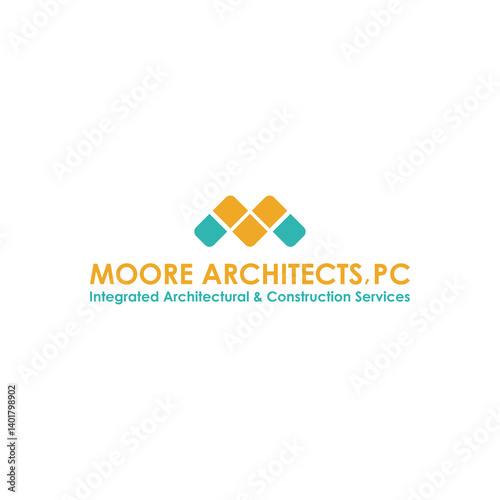 logo design initial M letter gradient illustration
