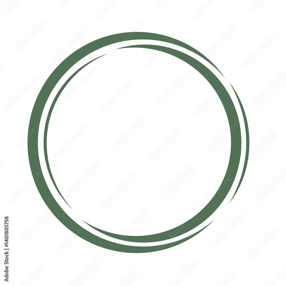 Green circle brush stroke vector isolated on white background. Green enso zen circle brush stroke. For stamp, seal, ink and paintbrush design template. Grunge hand drawn circle shape Green circle brush stroke vector isolated on white background. Green enso zen circle brush stroke. For stamp, seal, ink and paintbrush design template. Grunge hand drawn circle shape