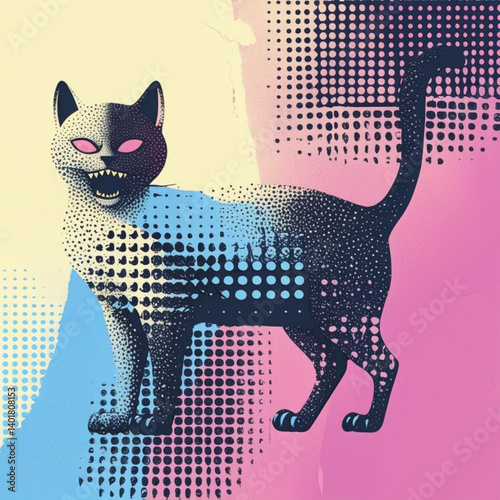 vector illustration of a cat