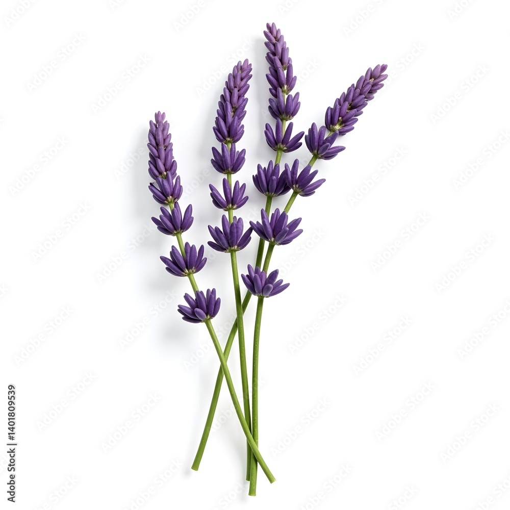 Naklejka premium lavender flowers isolated on white background