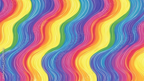 Rainbow waves pattern, vibrant design, digital art, background texture, website graphic