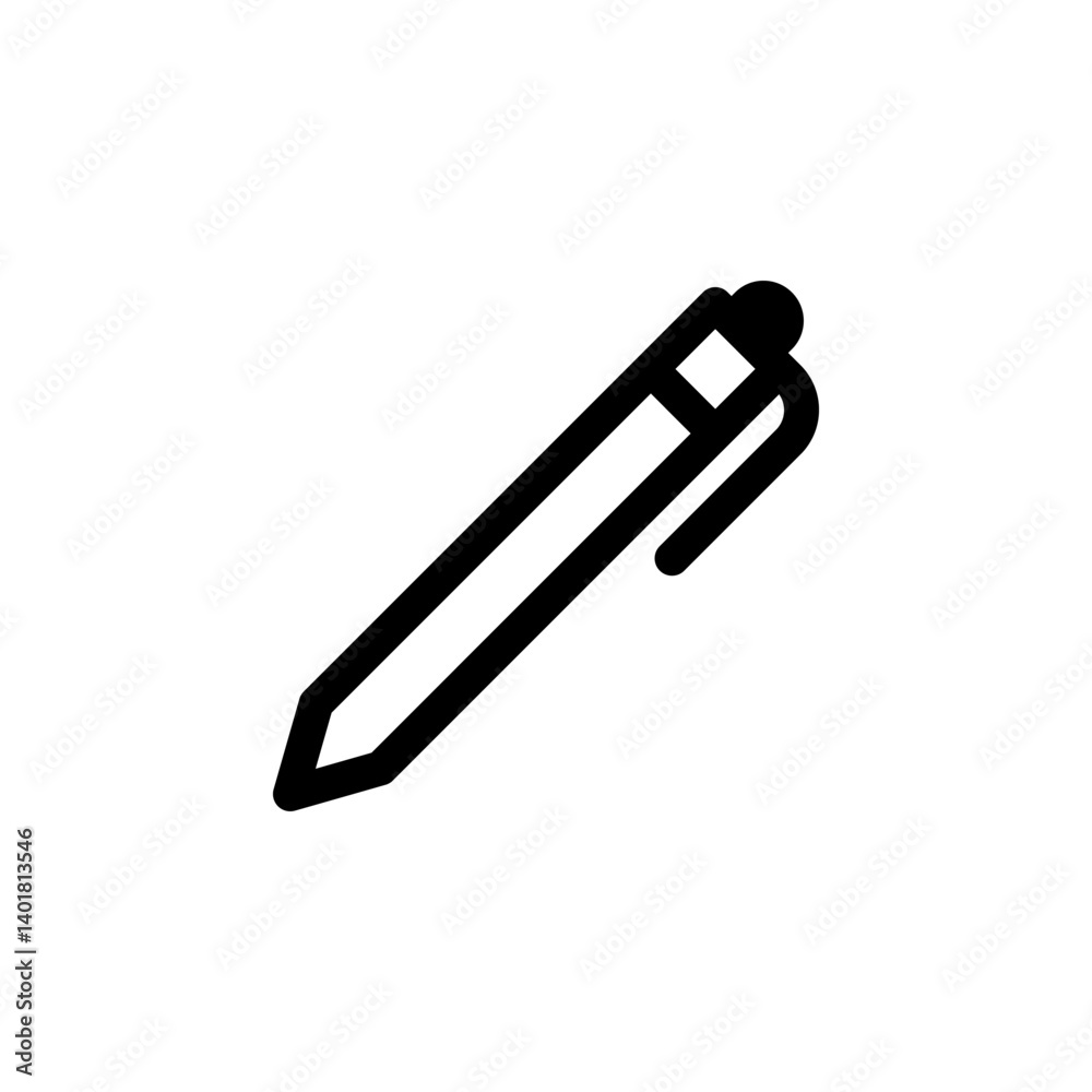 Single pen icon. Minimalist design vector Single pen icon. Minimalist design vector