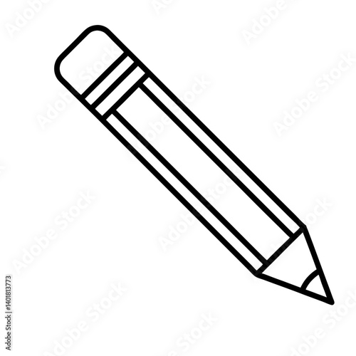 Cute pencil outline icon