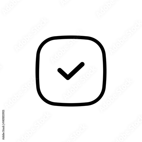 Check mark in square icon. Ideal for use in checklists, to-do lists, user interfaces, or positive confirmation