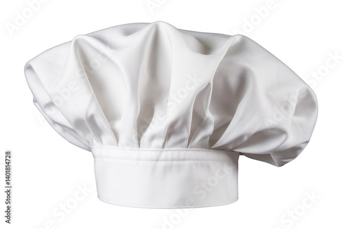 chef's hat, white, isolated on white background