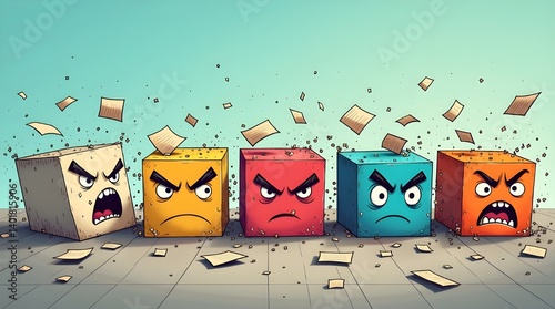 he unfortunate ones depart the line as the face-containing blocks shatter. declining popularity, a decline in viewers or clients. Participants and staff departing. Negative attitude, challenges, and p