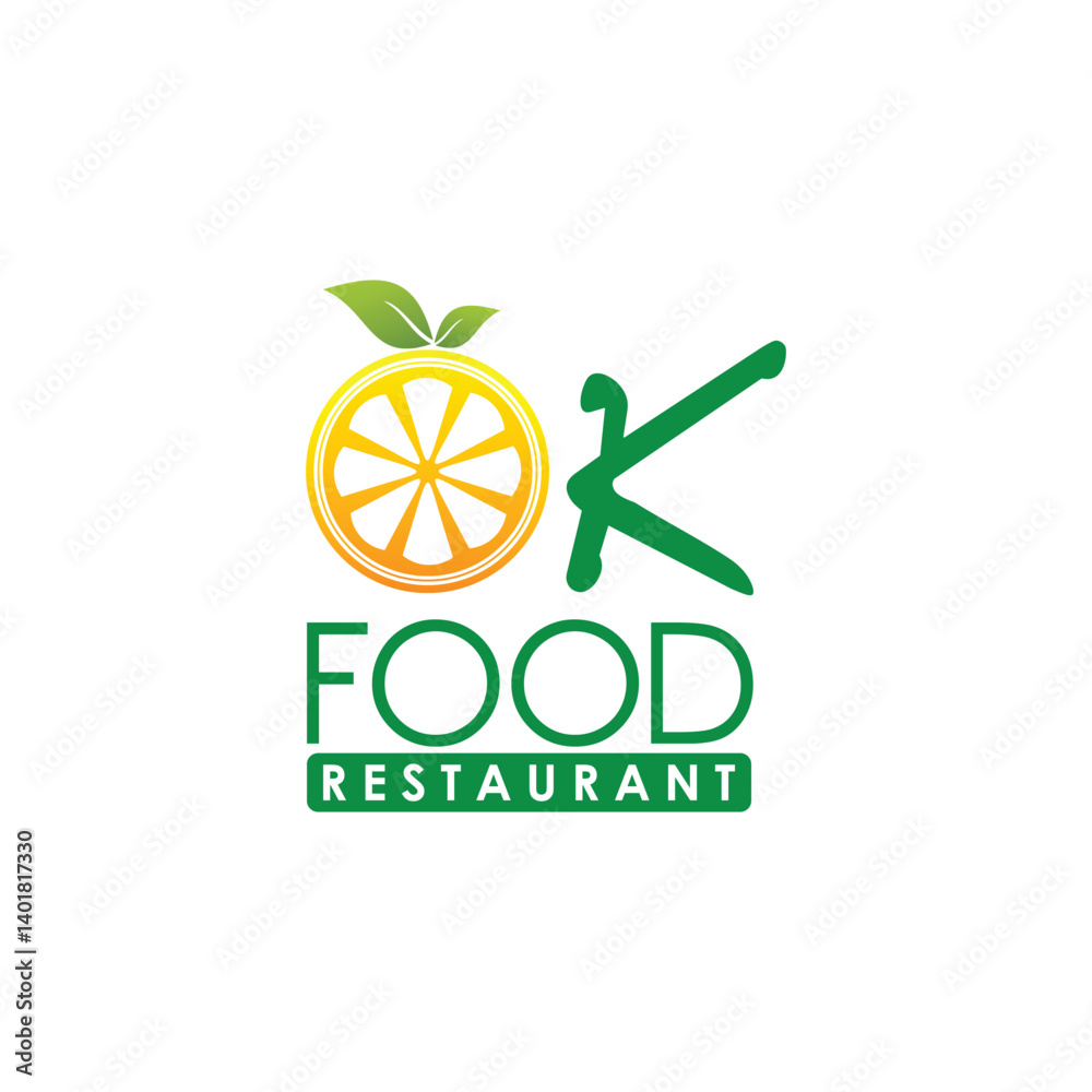 Obraz premium orange fruit logo design gradient combination